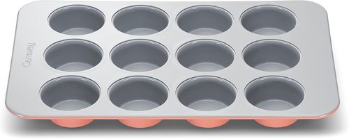 Caraway Non-Stick Ceramic Muffin Pan - 12-Cup Design with Naturally Slick Coating - Non-Toxic & PFOA Free - Ideal for Cupcakes and More - Perracotta