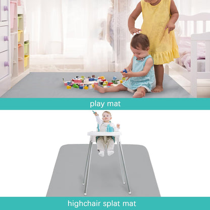 Splat Mat 2 Pack - Waterproof Anti-Slip High Chair Mats for Mess-Free Eating & Crafts | 42''×46''