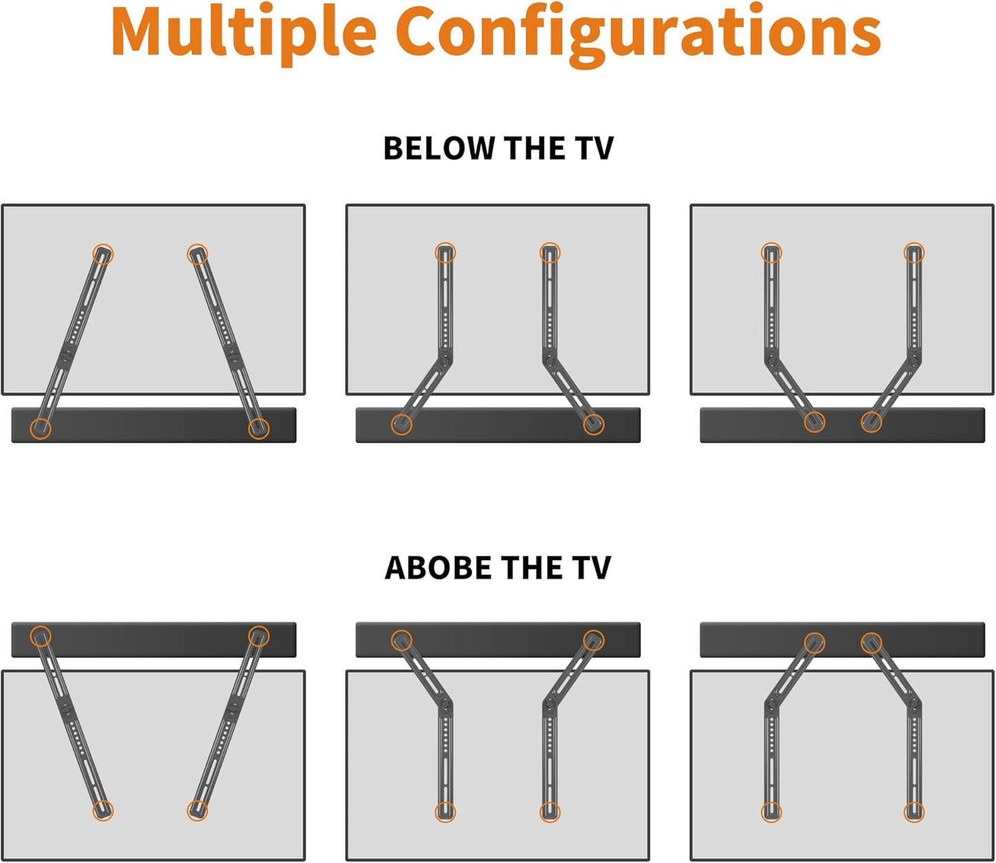 XINLEI Universal Sound Bar Mount - Fits 23 to 65 Inch TVs | Securely Holds Up to 22 lbs