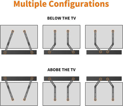 XINLEI Universal Sound Bar Mount - Fits 23 to 65 Inch TVs | Securely Holds Up to 22 lbs