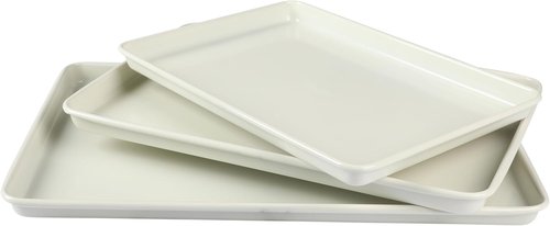 Martha Stewart Gallen 3-Piece Cookie Sheet Set | Ceramic Nonstick Baking Pans - 13", 15", 17" - Oven Safe to 450°F, Easy to Clean