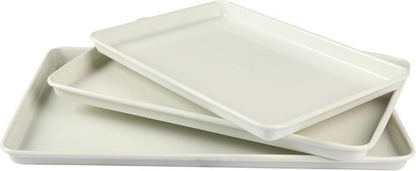 Martha Stewart Gallen 3-Piece Cookie Sheet Set | Ceramic Nonstick Baking Pans - 13", 15", 17" - Oven Safe to 450°F, Easy to Clean