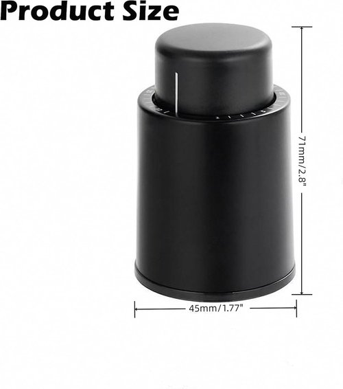 2pcs Vacuum Wine Stoppers for Wine Bottles,Vacuum Extruded Wine Bottle Stopper with Time Scale Reminder