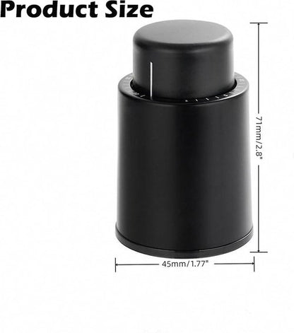 2pcs Vacuum Wine Stoppers for Wine Bottles,Vacuum Extruded Wine Bottle Stopper with Time Scale Reminder