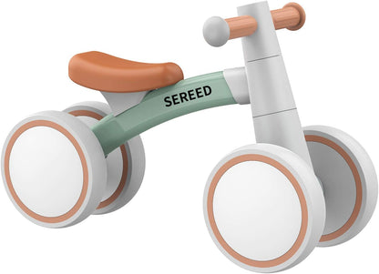 SEREED Baby Balance Bike - Safe 4-Wheel Design for 1 Year Olds | Perfect First Birthday Gift for Toddlers