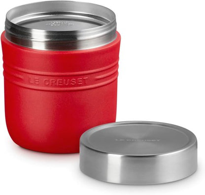 Le Creuset Stainless Steel Food Jar - 16 oz. | Portable & Stylish Cerise Design