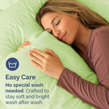 King Pillow Cases by Luxurious Living - Ultra Soft Hotel Quality - Wrinkle Free & Fade Resistant - Light Sage Green - Set of 2