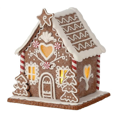 LED Clay Dough Sweet Love House 6.5in - Battery Timer Ultralight Decor