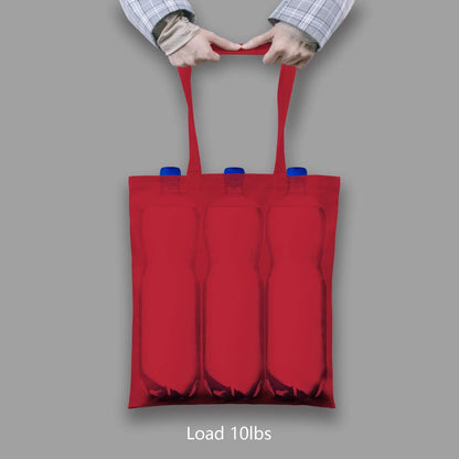 TOPDesign 24-Pack Red Cotton Tote Bags - Lightweight, Reusable Grocery Bags for DIY & Promotions
