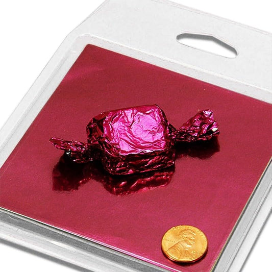 Fuchsia Candy Foil Wrappers 4" X 4"