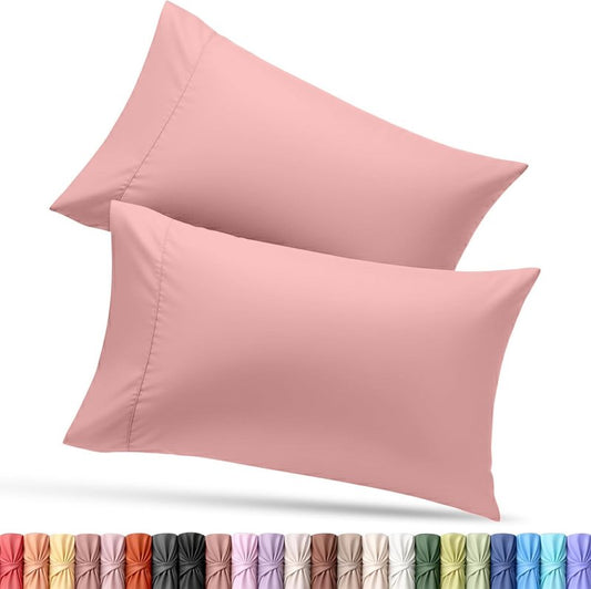 Utopia Bedding Pillow Cases King Size 2-Pack – Soft Brushed Microfiber – Envelope Closure – Perfect for Hospitals, Hotels, Guest Rooms – Oeko-TEX Certified, 20x40 Inches (Pink)