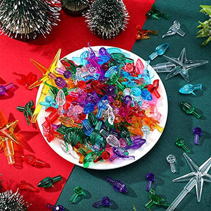 186 Pcs Ceramic Christmas Tree Replacement Lights Set - Multi Color & Stylish