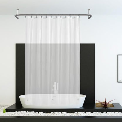 Mrs Awesome Long Shower Curtain Liner with 3 Magnets, 72x78 Frosted PEVA Shower Liner, 78 Length Plastic Shower Curtain for Bathroom, Waterproof, 72 x 78, Frost