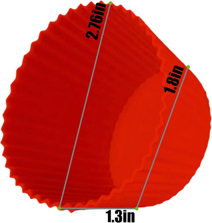 MyFurtive Silicone Cupcake Baking Cups - 24 Reusable Muffin Liners, BPA Free, Dishwasher Safe, Assorted Colors