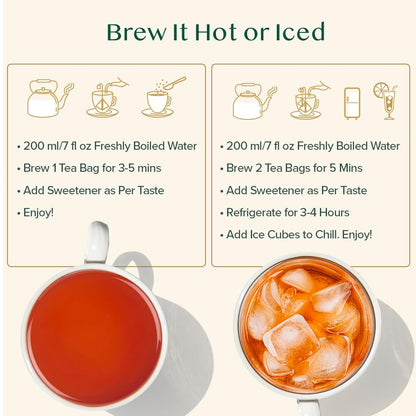 VAHDAM Darjeeling Black Tea Bags - 100 Count | High Caffeine, Non-GMO, Gluten-Free | Smooth & Fruity Flavor