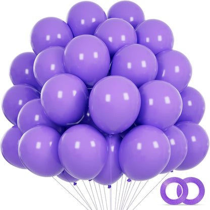Purple Balloons - 110 Pcs Mini 5-Inch Thick Latex Party Balloons for Birthday & Baby Shower Decor