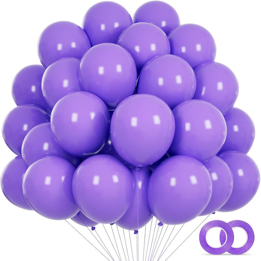 Purple Balloons - 110 Pcs Mini 5-Inch Thick Latex Party Balloons for Birthday & Baby Shower Decor