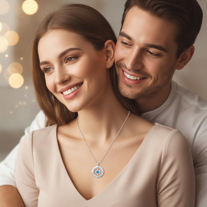 Skiennix Compass Necklace - S925 Sterling Silver Jewelry for Women | Rose Gold Gift for Any Occasion