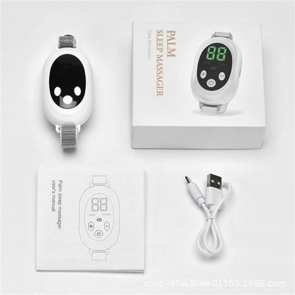 Anxiety Relief Device - Handheld Sleep Aid with Low-Frequency Pulse, Portable Microcurrent Therapy for Insomnia & Stress Relief, USB Rechargeable (White, 1Pcs)