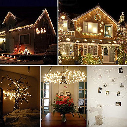 Starry Fairy String Lights with 50 Clips - Warm White, 33FT USB Powered
