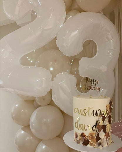 White Number 4 Balloon - 40 Inch Giant Foil Balloon for 4th Birthday Party Decorations