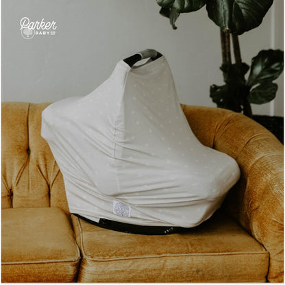 Parker Baby 4 in 1 Car Seat Cover - Stretchy Canopy, Nursing & Grocery Cart Cover | Desert Design
