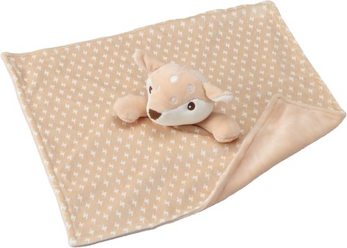 CREVENT Cozy Plush Baby Security Blanket - Soft Lovey for Boys & Girls | Adorable Brown Deer Design