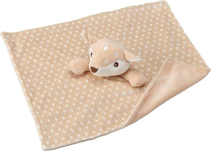 CREVENT Cozy Plush Baby Security Blanket - Soft Lovey for Boys & Girls | Adorable Brown Deer Design