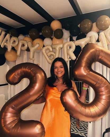 5th Birthday Decorations - Dark Brown 40 Inch Number Balloons by [Brand Name]