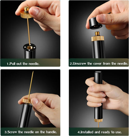 Wine Bottle Opener Set(4PCS),Travel Portable Pocket Air Pressure Pump Cork Remover with Aerator, Foil Cutter, and Vacuum Stopper, 7S Quick Bottle Opening, for Home, Restaurant, Party,Wine Lovers
