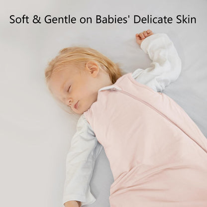 BubblePanda Bamboo Sleep Sack - Soft 0.5 Tog Newborn Wearable Blanket | 0-6 Months, 2-Way Zipper