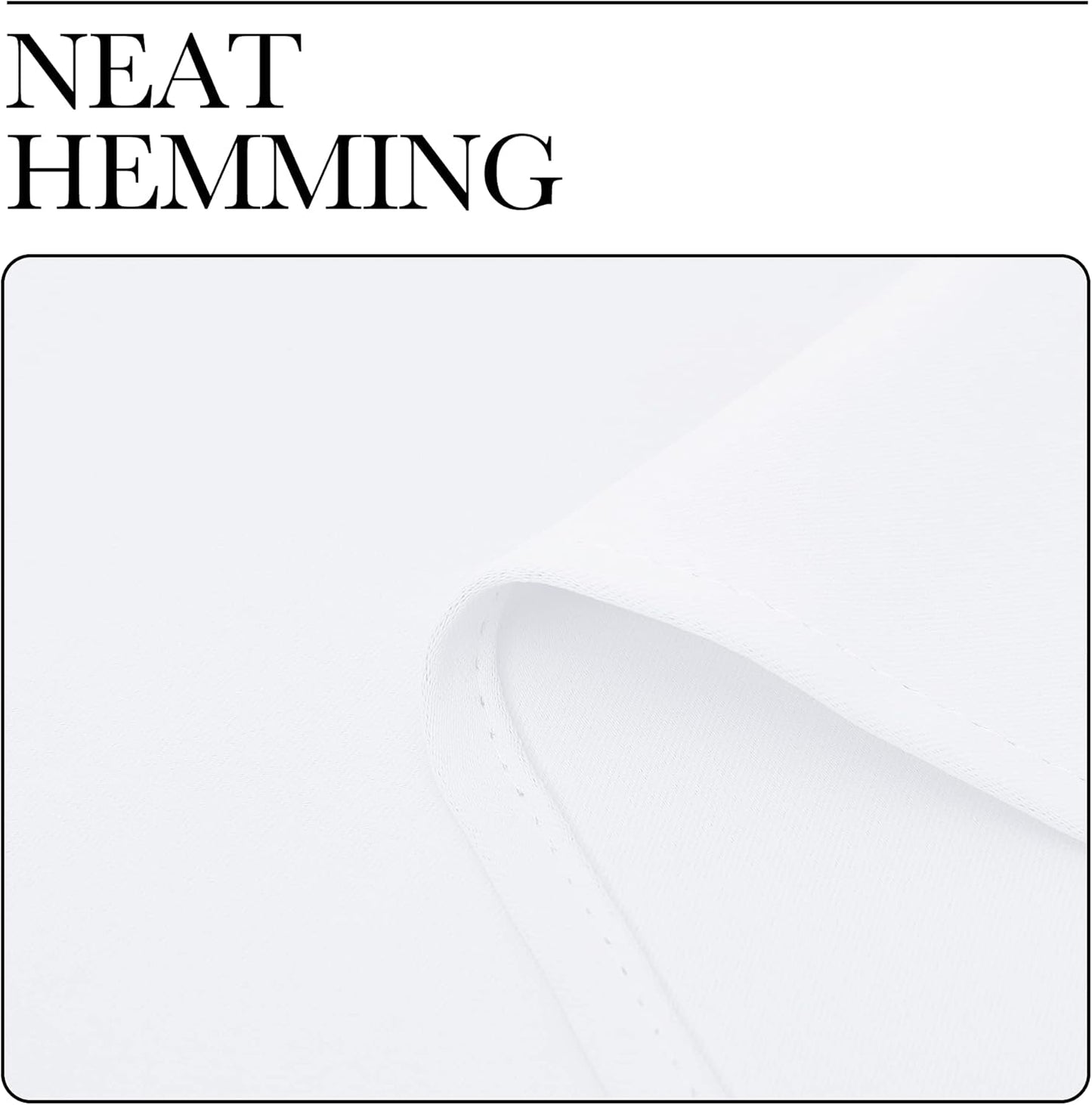 NICETOWN Curtain Set - 50% Light Reducing Drapes for Living Room | 2 Panels, 42" x 84", Pure White