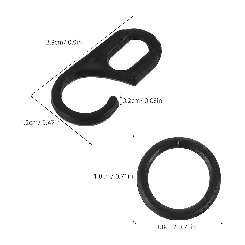 Grandfather Clock Weight Hooks and Ring Set - 2 Pairs 2.30x1.20x0.20 cm DIY Replacement