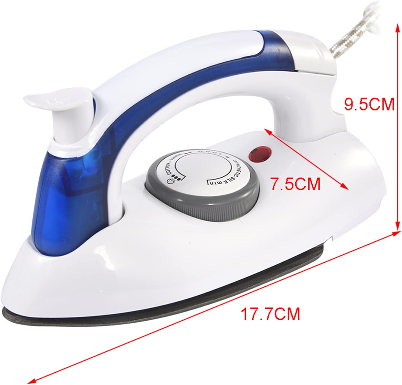Skiennix Portable Mini Steam Iron - Handheld & Foldable with Temperature Control | Nonstick Sole Plate