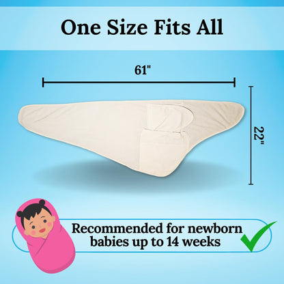 Miracle Blanket Swaddle Wrap - Soft & Secure Sleep Sack for Infants - Easy-to-Use Design (Gray Stars)