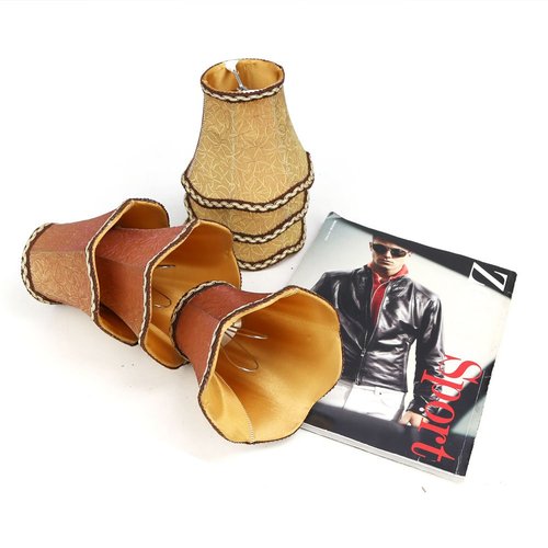 Fuloon Modern European Style Clip On Droplight Wall Lamp Candle Chandelier Lamp Shade 6 pcs Set (Coffee)