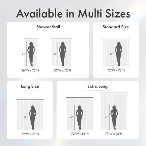 Amazer Extra Long Shower Curtain Liner 72 x 84 Clear Shower Liner Medium Weight PEVA Waterproof Inside Shower Curtains for Bathroom with 3 Magnets and Rustproof Grommets