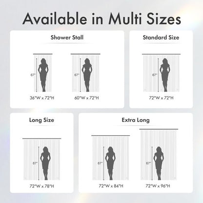 Amazer Extra Long Shower Curtain Liner 72 x 84 Clear Shower Liner Medium Weight PEVA Waterproof Inside Shower Curtains for Bathroom with 3 Magnets and Rustproof Grommets