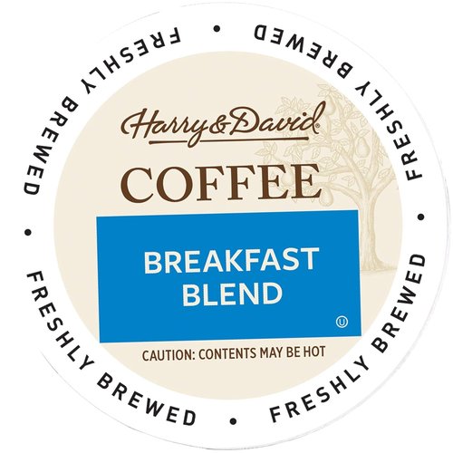 Harry & David Breakfast Blend Coffee - Medium Roast Single Serve Cups | Compatible with Keurig - 18 Count