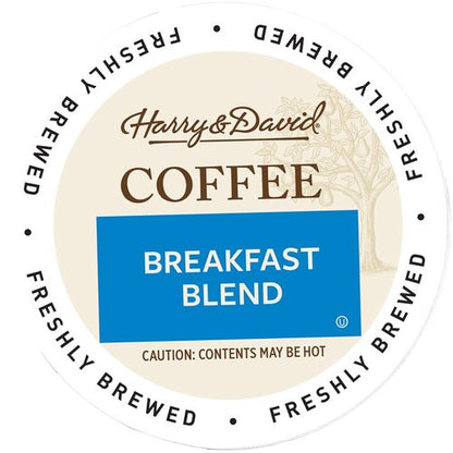 Harry & David Breakfast Blend Coffee - Medium Roast Single Serve Cups | Compatible with Keurig - 18 Count