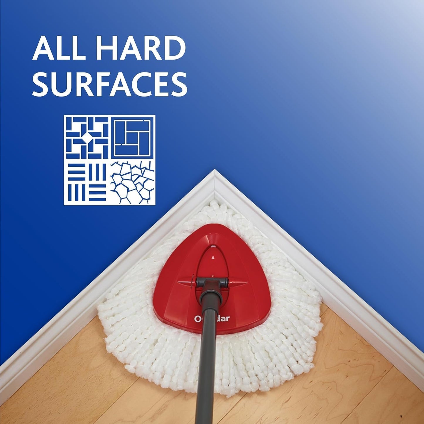 O-Cedar EasyWring Spin Mop Head Refill - Pack of 3 for Effortless Cleaning and Shine