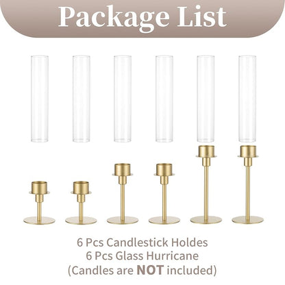 Sziqiqi Hurricane Candle Holders – Gold Tiered 3-Piece Set, Variation 6