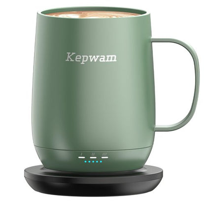 Kepwam Self Heating Coffee Mug, 16oz Smart Heated Coffee Mug, 150 Min Battery Life - Hot up to 149℉ Temperature Control Coffee Mug Warmer, Gifts for Women and Men