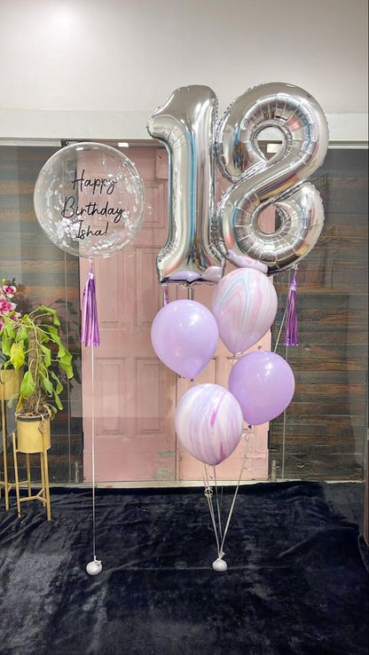 Silver Number 18 Balloon - 40 Inch 18th Birthday Decoration for Kids | Perfect for 18 Year Old Celebrations