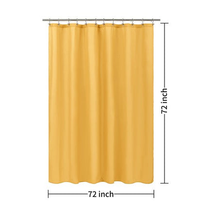 ALYVIA SPRING Yellow Shower Curtain or Liner with 3 Magnets - Soft Hotel Quality Fabric Shower Curtain for Bathroom, Light-Weight & Machine Washable - Standard Size 72x72, Mustard Yellow