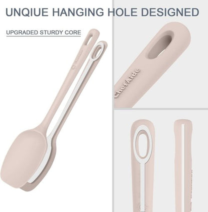 ChefAide Silicone Spatula Set - 5 Pieces, Ergonomic Heat-Resistant Design, Food Grade Rubber, 600°F