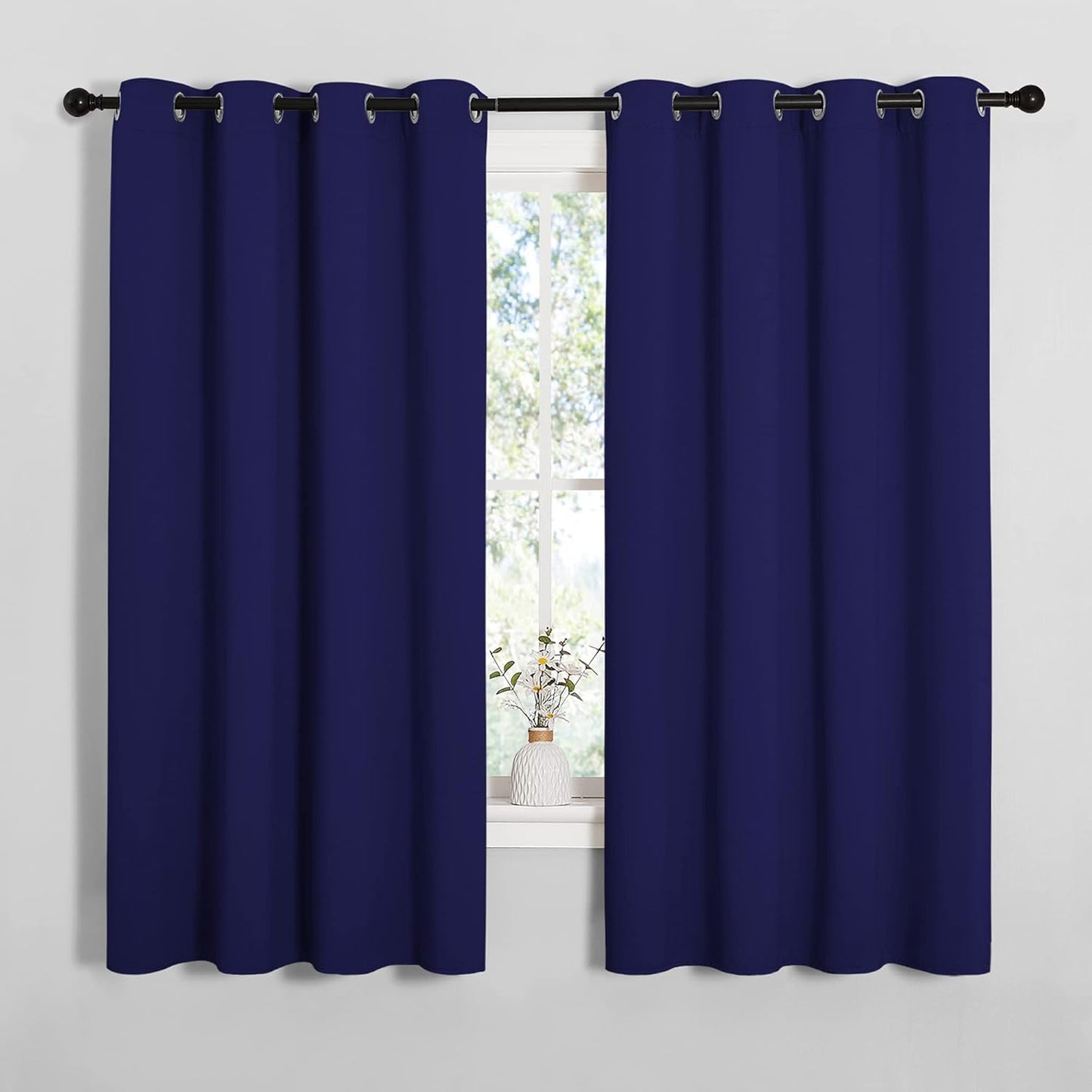 NICETOWN Blackout Curtains - All Season Thermal Insulated Grommet Drapes for Kids' Room | Royal Blue, 55 x 68 Inches