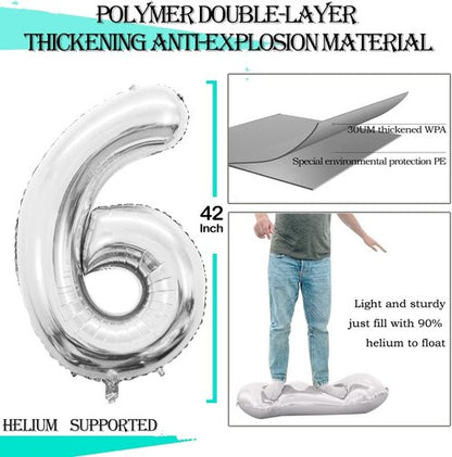 GOER Jumbo 16 Balloons - 42 Inch Foil Helium Decorations for Sweet 16 & 61st Birthday Party | Sage Green