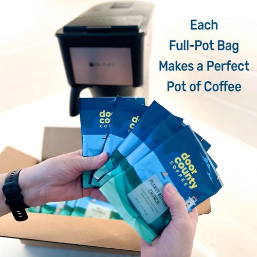 Door County Coffee Gourmet Flavored Coffee Sampler Pack - 10 Unique Specialty Grade 1 Arabica Bags | 1.5 oz Each