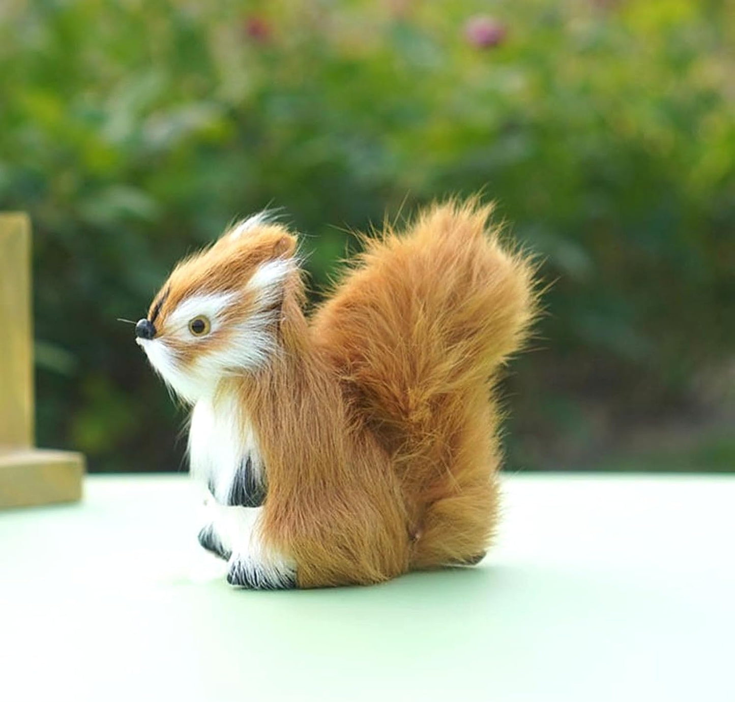 Skiennix Realistic Furry Squirrel | Lifelike Faux Fur Easter Basket Stuffer | 3.1 Inch Home Decor